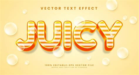 Premium Vector Juicy Editable Text Style Effect With Glossy Theme Suitable For Fresh Product