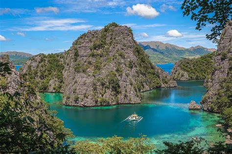 Kayangan Lake Or Blue Lagoon Coron Island Philippines Stock Image