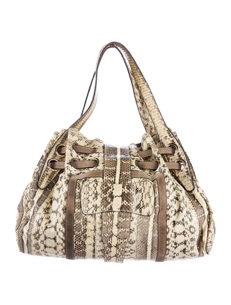 Jimmy Choo Snakeskin Riki Bag Handbags Jim66180 The Realreal