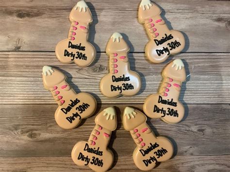 Personalized Penis Cookies Bachelorette Bride To Be Bridal Etsy