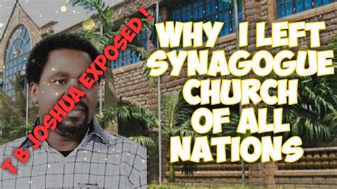 Witness the presence of god visibly descend upon the altar at the synagogue, church of all nations (scoan) as thousands. T b Joshua exposed: WHY I LEFT SYNAGOGUE CHURCH OF ALL ...