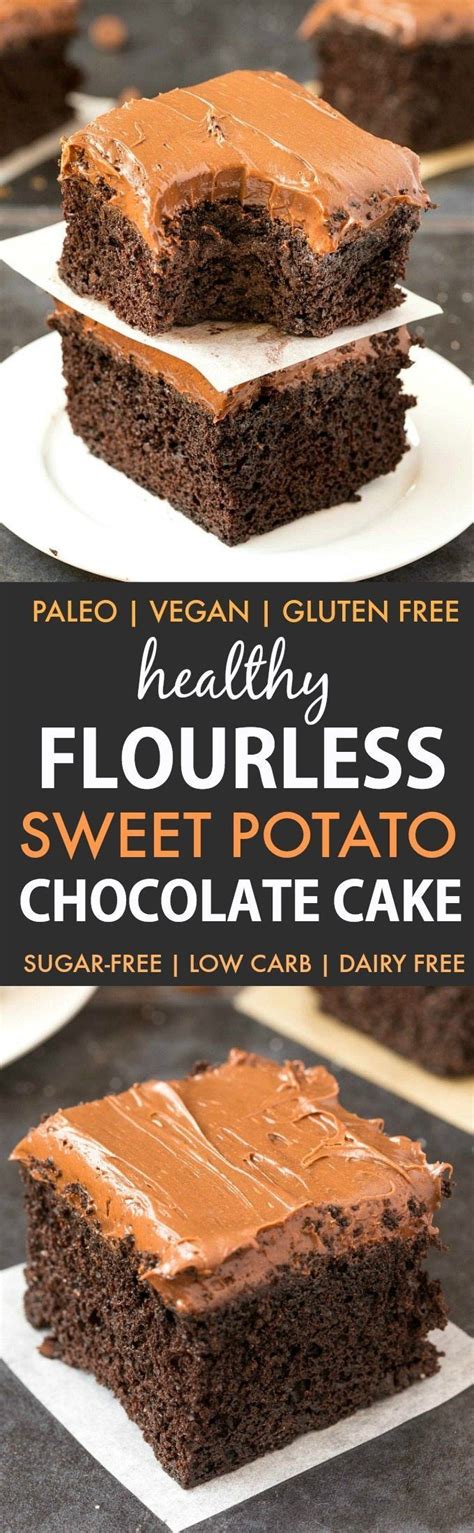 Healthy Flourless Sweet Potato Chocolate Cake Paleo Vegan Gluten