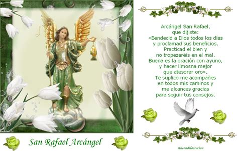 Rincón De La Oración Estampas Oraciones De San Rafael Arcángel