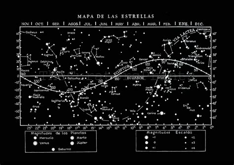 The Curators Prints — Star Map Constellations Celestial Ecuador And