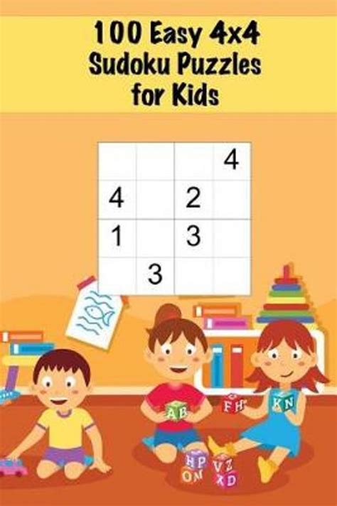 100 Easy 4x4 Sudoku Puzzles For Kids Sudoku Printable