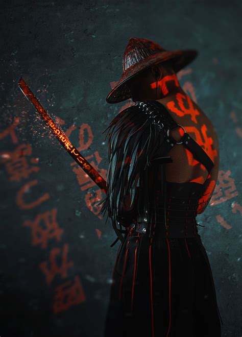 Here are the neon desktop backgrounds for page 5. Anime Neon Samurai Wallpapers - Wallpaper Cave