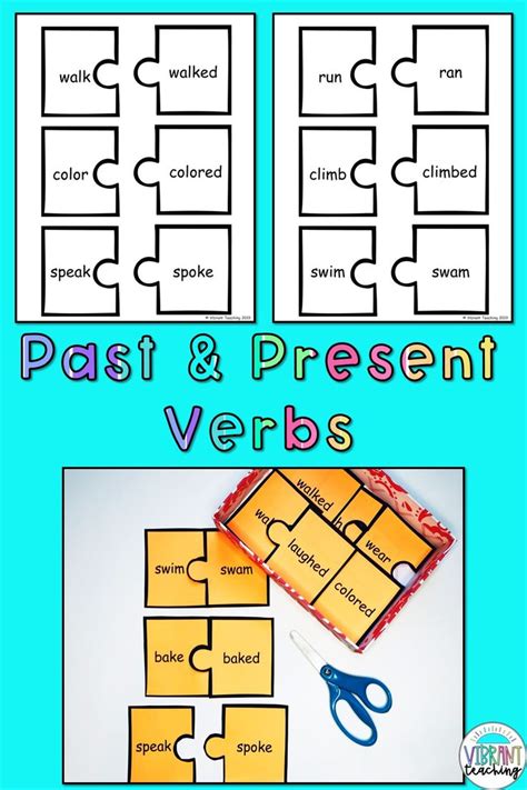 Past And Present Tense Verbs 3 Activities Elementary Writing