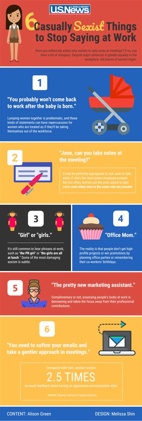 Infographic 6 Casually Sexist Things To Stop Saying At Work Careers Us News