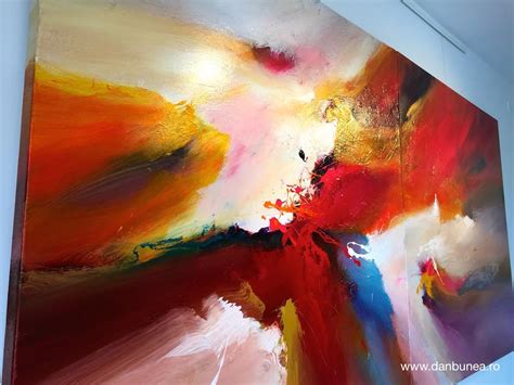Huge Abstract Painting By Dan Bunea 96x48 Or 240x120cm Mixed Media