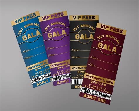 Gala ticket gala night ticket invitation business gala | Etsy | Ticket design, Ticket invitation 