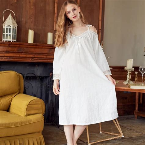 Sparogerss Autumn Pricess Nightgowns 2018 New Brand Nightgown Spring
