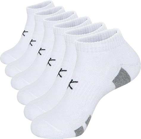 Kony Men S Cushioned Athletic Ankle Socks For Running Working 6 Pairs Moisture