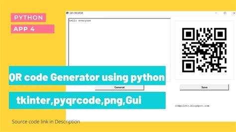 How To Make Qr Code Generator Using Python Pyqrcode Tkinter Gui