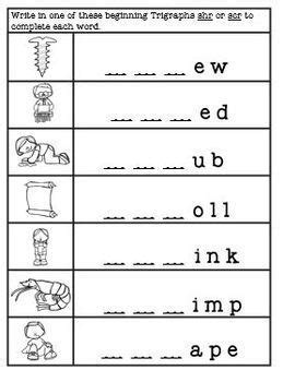 All worksheets are created by experienced and qualified teachers. FREE Beginning Trigraphs Worksheets by CC's Classroom Creations | TpT