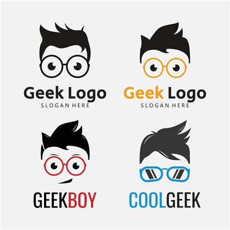 Geek Logo Template Vector Illustration 21872276 Vector Art At Vecteezy