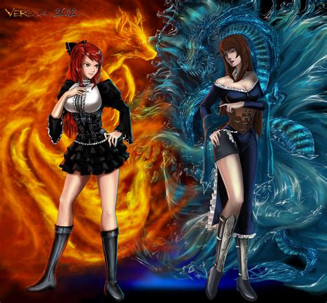Fire And Water By Verdibona On Deviantart