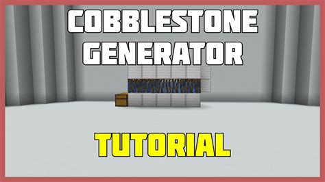 Minecraft Simple Cobblestone Generator Tutorial Youtube