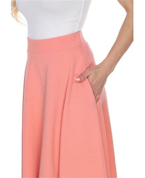 White Mark Flared Midi Skirt With Pockets And Reviews Skirts Women