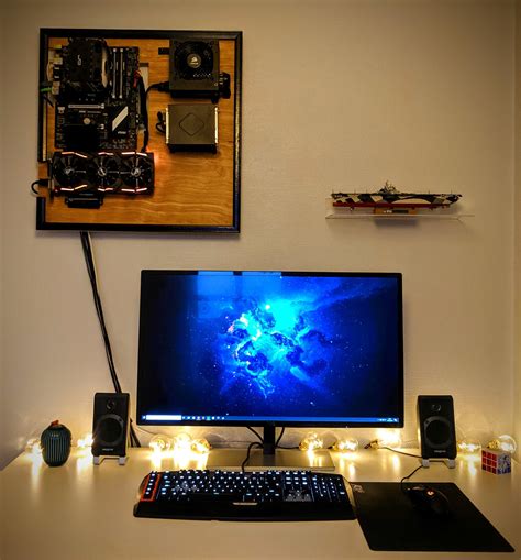 My Wall Mounted Pc Is Finished Wall Mounted Pc Diy Pc Case Diy Pc