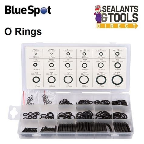 Blue Spot 225 Piece Nitrile Rubber O Ring Assortment Set 40518