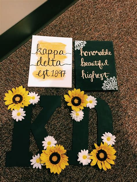 Kappa Delta Canvas And Letters For Big Little Reveal Kappa Delta