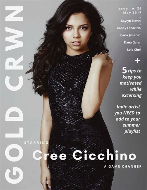 A Woman In A Black Dress On The Cover Of Gold Crown Magazine