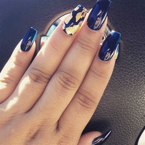 Whether you're a professional graphic designer or an amateur artist, finding the right color is essential for pulling off your graphic artwork. Navy blue nails with gold foil | Navy blue nails, Gold ...