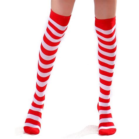 Red And White Striped Knee High Socks Perth Hurly Burly Hurly Burly