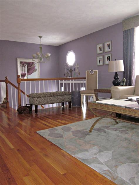 Grey Purple Paint Home Living Room