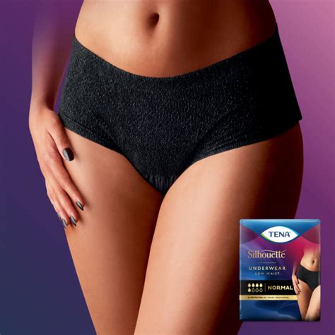 Tena Silhouette Normal Low Waist Noir Medium 10 Kpl Pakkaus Dreamcare