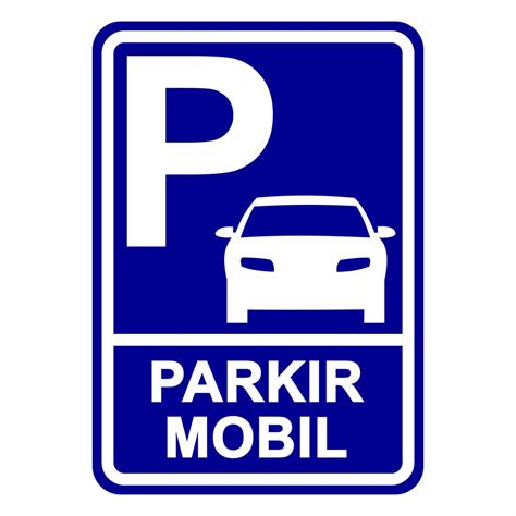 Jual Rambu Parkir Mobil 35cm X 50cm Plat Alumunium Indonesiashopee