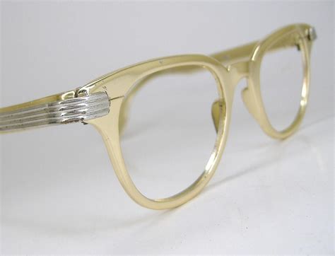 Vintage 50s Tura Gold Eyeglasses Eyewear Frame