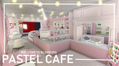 Bloxburg Pastel Pink Cafe Speedbuild Youtube Cafe House House