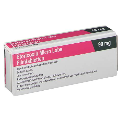 Takviye edici gıda onay numarası : ETORICOXIB Micro Labs 90 mg Filmtabletten 20 St - shop ...
