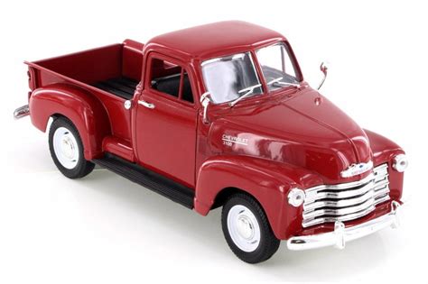 1953 Chevy 3100 Pick Up Truck Dark Red Welly 220874d 124 Scale