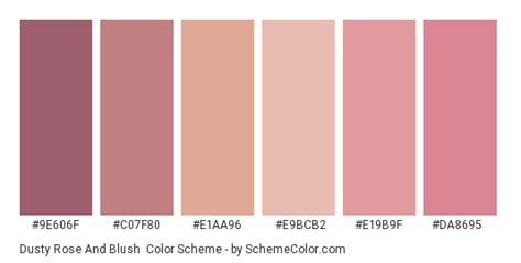 Dusty Rose And Blush Color Scheme Pink