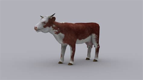 Cow Game Ready Animated Model Animated Cgtrader