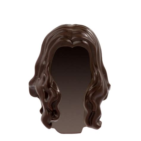 Dark Brown Long Curly Over The Shoulder Lego Minifigure Hair Minifigs Me