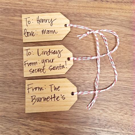 Wood Gift Tags Something You Wear Need Want Read Set Of 4 Etsy