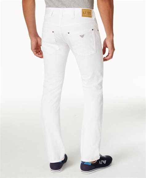 Lyst Armani Jeans Mens Slim Fit Jeans In White For Men