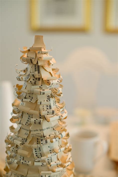 Domestic Fashionista Music Sheet Covered Christmas Tree Tutorial