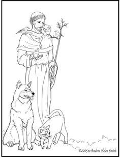 St francis of assisi coloring pages. 1000+ images about Saints and Angels on Pinterest | All ...