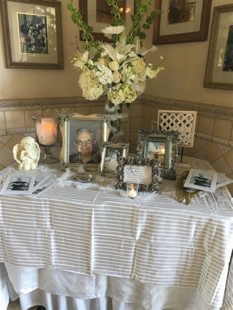 Funeral Reception Table Funeral Reception Funeral Memorial Memorial