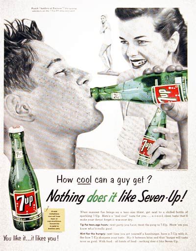 1955 Seven Up 7up How Cool Can A Guy Get Ad