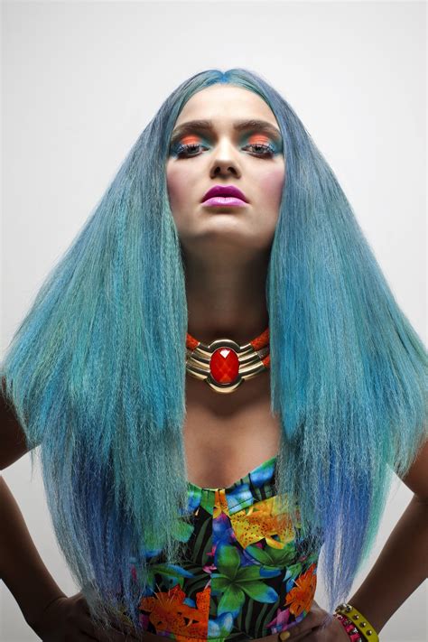 Blue Haired Beauty Colour And Style By Ktizo Hair And Skin Hair Skin Colour Blue Beauty Style