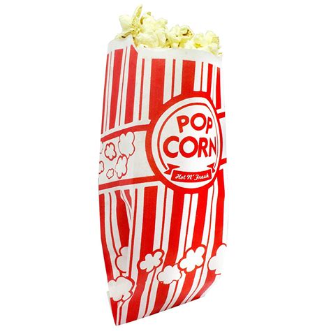 Popcorn Bags Coated For Leaktear Resistance Single Serving 1oz Paper