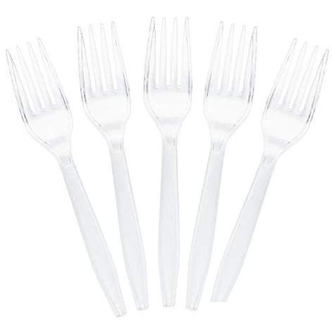 Plasticpro Clear Plastic Forks Disposable Cutlery Utensils 50 Count