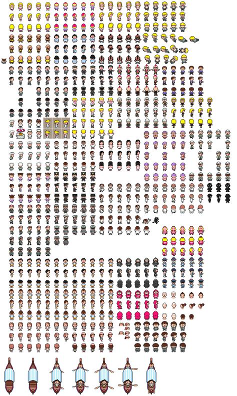 Rpg Sprite Sheet Of Top Down Characters Пиксель арт Игры