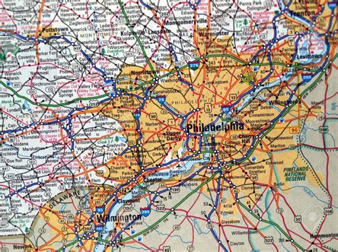 Road Map Of Philadelphia Area