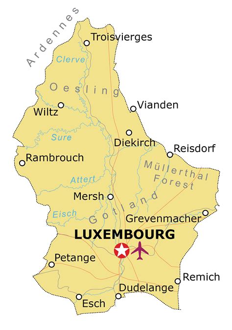 Luxemburgo Mapa Capital Luxemburgo Rotas Mapa My XXX Hot Girl